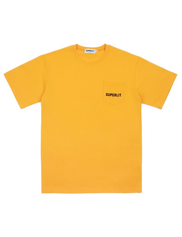 SUPERLIT 베이직 포켓 티셔츠 옐로우